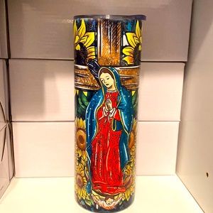 Sublimation tumbler religious 20oz skinny tumbler clear reusable straw!
